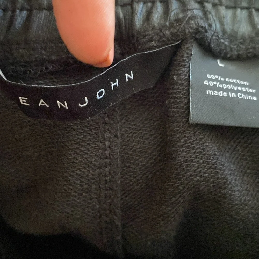 Sean John Black Wax Coated Men’s Joggers